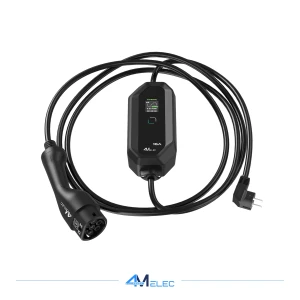 Chargeur Portable Voiture Électrique – Type 2 – 3,68 kW – Câble 5 m – Étanche IP65 – Réglable 6A à 16A